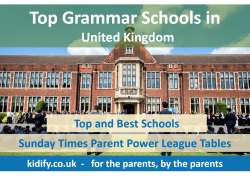Best state and grammar schools in the UK - 2025 Sunday Times Parent Power League Tables
